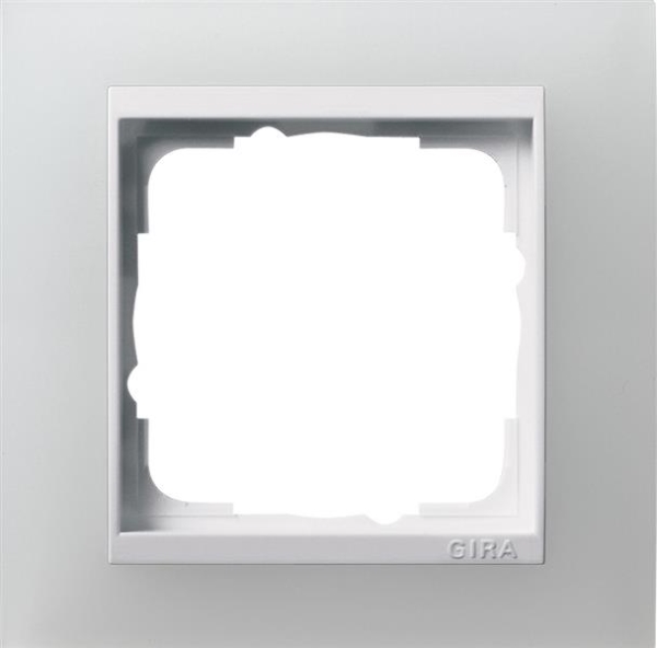 Cover frame 1 gang intermediate frame pure White Gira Event opaque White