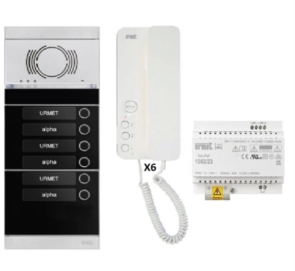 Kit audio 6 appartementen voorgeprogrammeerd