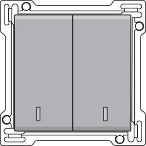 Set de finition avec double voyant pour interrupteur double allumage, interrupteur va & vient