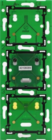 3 - fold vertical wall - mounted printed circuit board for Niko Home Control for use with connection