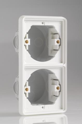 Double vertical flush - mounting frame, White