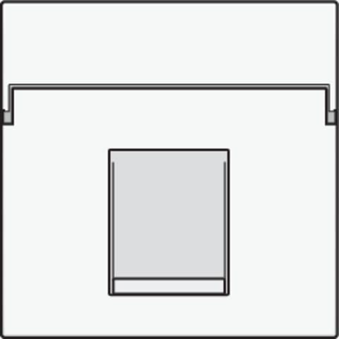 Central plate data 1 x RJ, White coated