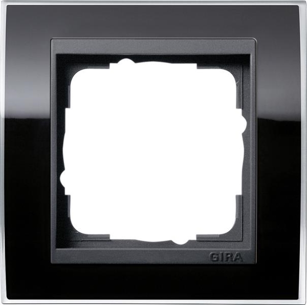 Cover frame 1 gang intermediate frame Anthracite Gira Event Clear Black