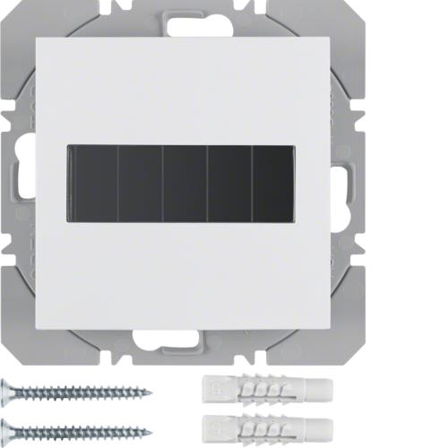 Bouton - poussoir simple solaire radio quicklink Knx S.1 / B.3 / B.7 Blanc polaire brillant