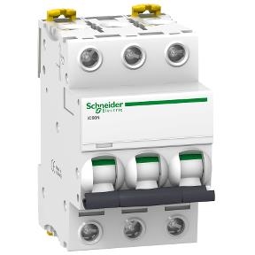 Disjoncteur modulaire iC60N - 3 pôles - 63A - courbe B