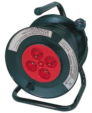 Kabelhaspel met thermische beveiliging 4 stopcontacten 3680W - 25m