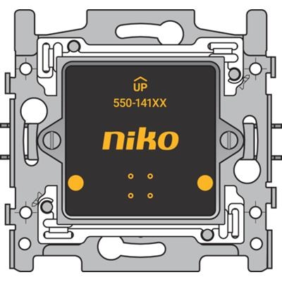 Simple wall-mounted printed circuit board with base for Niko Home Control, 60 x 71mm, claw fixing