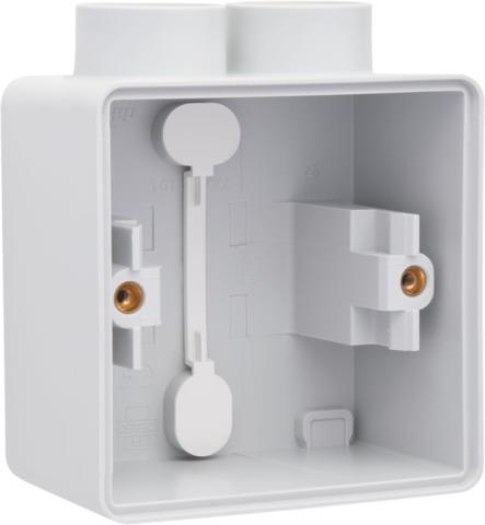 Splashproof surface - mounting box with one double M20 input for flush mounting one function, Grey