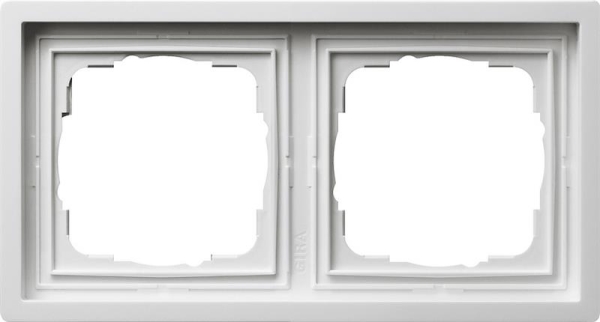 Cover frame 2 gang Gira F100 pure White