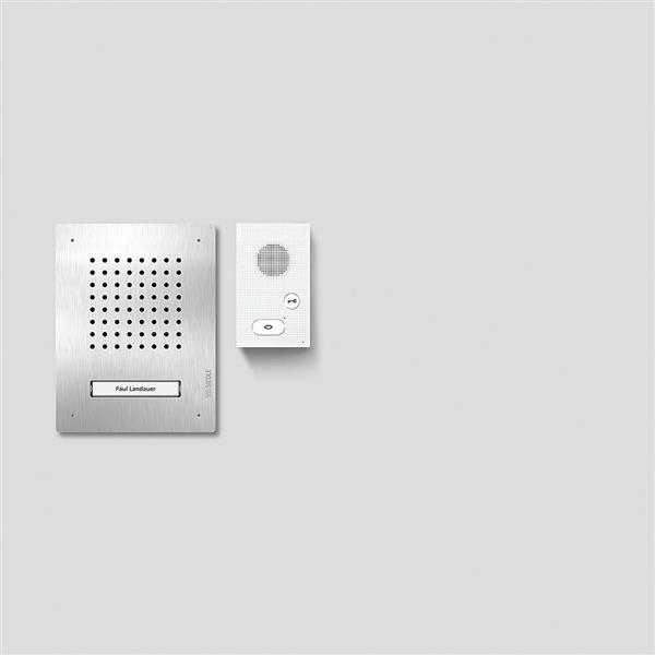 Kit audio Siedle Classic Acier inoxydable / Blanc