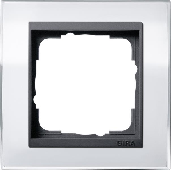 Cover frame 1 gang intermediate frame Anthracite Gira Event Clear White