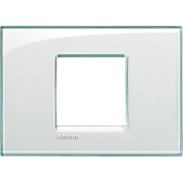 LivingLight - cover plate 2 modules Aquamarine