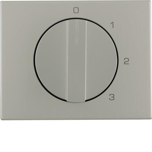 Centre plate rotary knob 3-step switch neutral position, K.5, st st, m