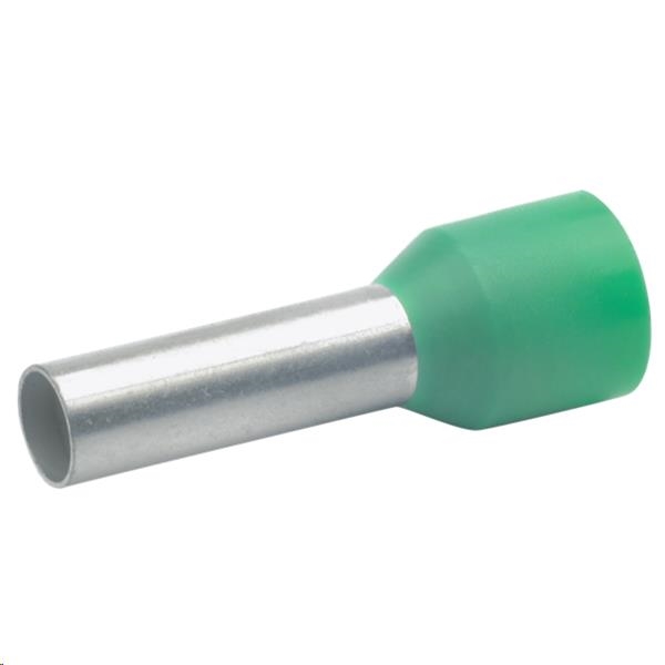 Partially insulated wire end ferrule 6mm² 12mm Green