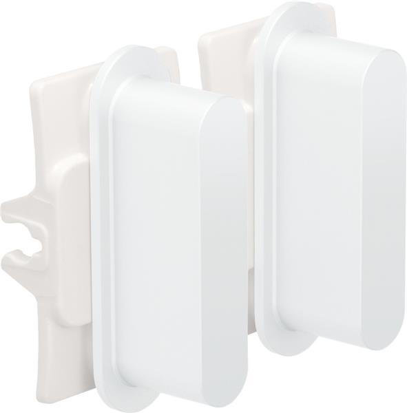 Niko rocker set voor tweevoudige schakelfuncties, White steel