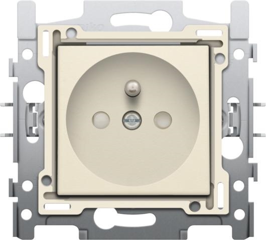 Socket outlet with earth pin and safety shutter, flush - mounting depth 28.5mm, base with screw term