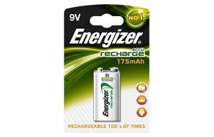 Herlaadbare batterij Ni-Mh - 9V / 6LR61 - 175mAh - Energizer - 1 stuk