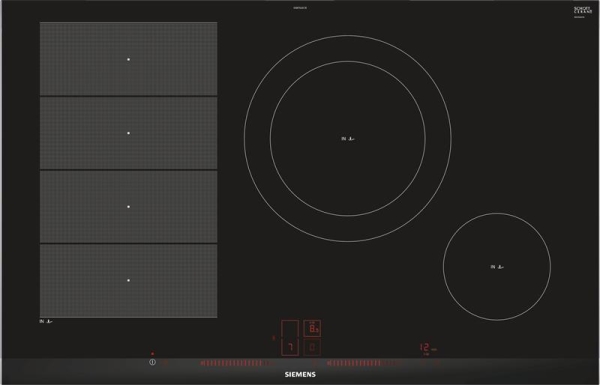 Table de cuisson iQ700 Induction 80cm, flex, 4 zones (1flex.&1 x XL), fryingSensor, boost, timer, du