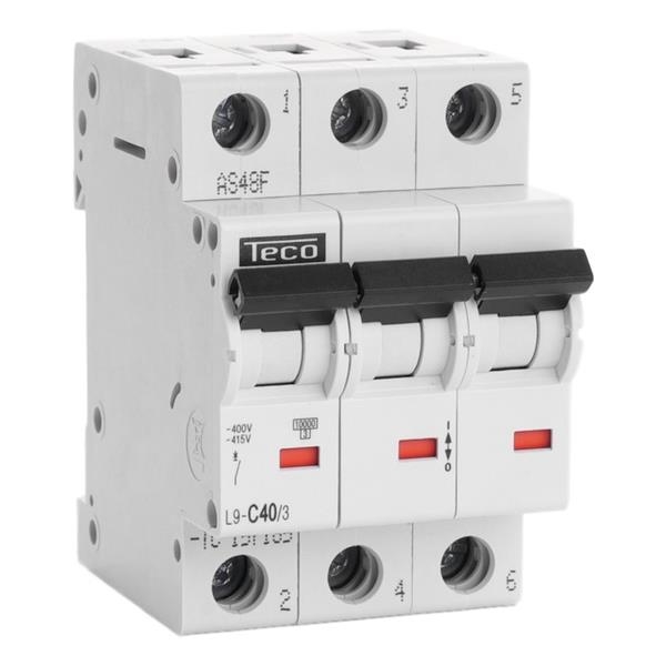 Circuit breaker 3 poles 40A 10kA curve C