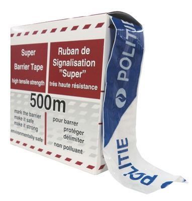 Ruban de balisage super 50 x 500mm Rouge / Blanc