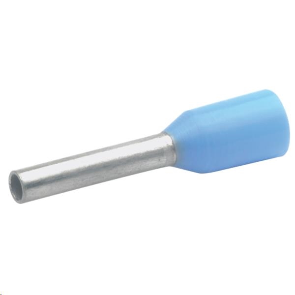 Partially insulated wire end ferrule 0.75mm² 8mm Blue