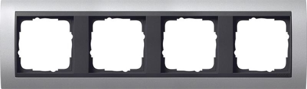 Cover frame 4 gang intermediate frame Anthracite Gira Event colour Aluminium