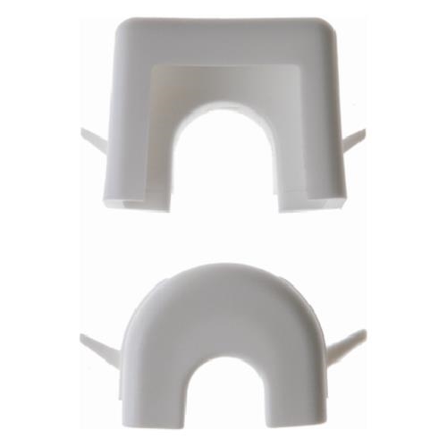 Cable + duct entry, surface-mounted, polar White