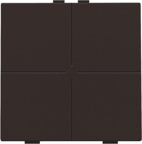 Bouton - poussoir quadruple pour Niko Home control dark Brown