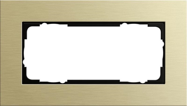 Cover frame 2 gang without circuit breaker Gira Esprit Aluminiumlight Gold