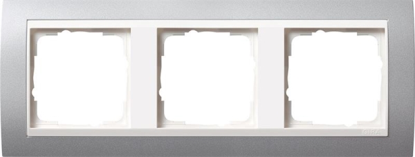 Cover frame 3 gang intermediate frame pure White Gira Event colour Aluminium