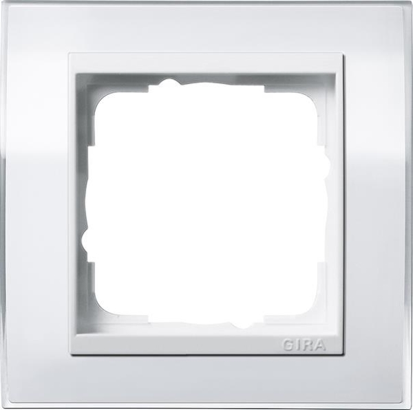 Cover frame 1 gang intermediate frame pure White Gira Event Clear White