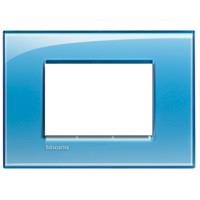 LivingLight - plaque rectangulaire 3 modules Bleu