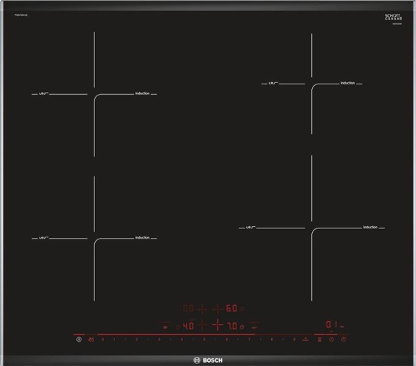 Table de cuisson induction 60cm, powerInduction, 4 zones, DirectSelect Premium, PerfectFry, Boost, t