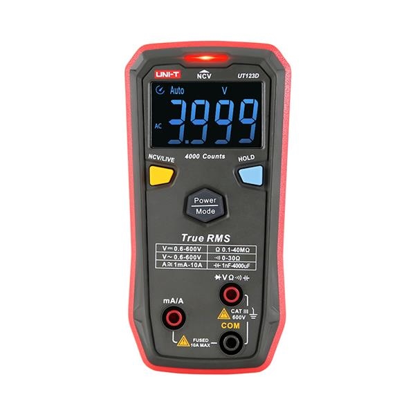 UT123D smart digital multimeter is designed to automatically identify AC/DC voltage, resistance, dio