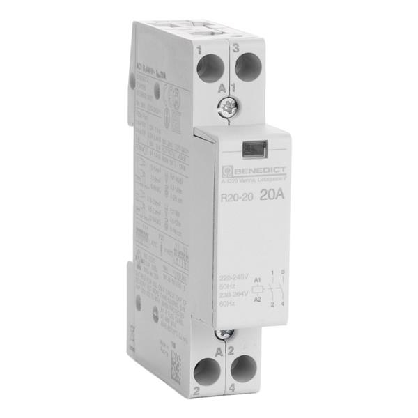 Modulaire contactor B&J 20A 230Vac 2NO