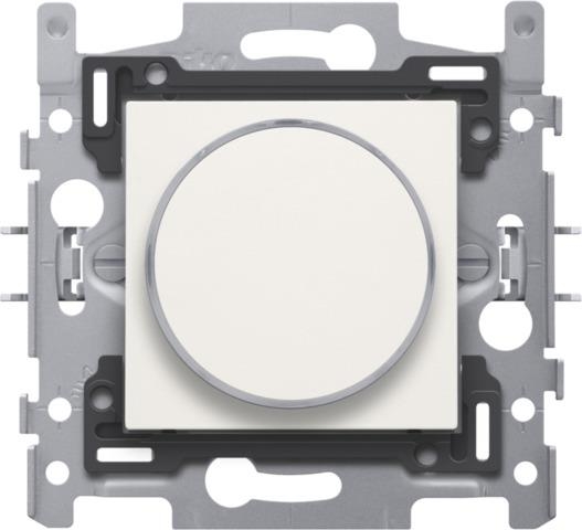 6A push button with Amber Led, base, screw terminals and finishing set with transparent ring White