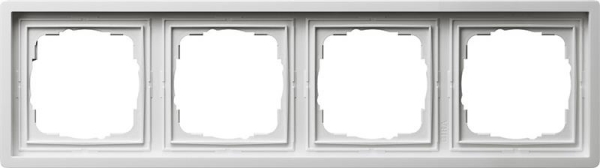 Cover frame 4 gang Gira F100 pure White