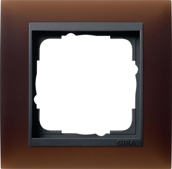 Cover frame 1 gang intermediate frame Anthracite Gira Event opaque dark Brown