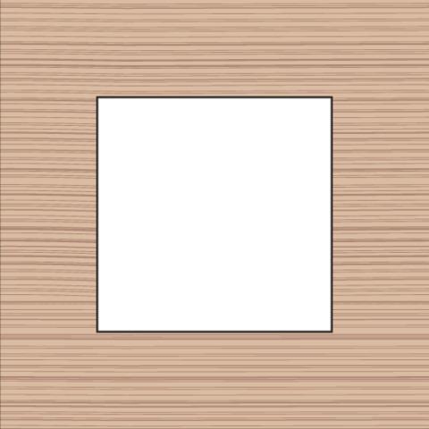 Single flush surround plate Pure Bamboo