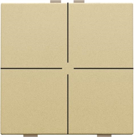 Bouton - poussoir quadruple pour Niko Home control Alu Gold