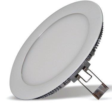 Gechromeerde inbouw dunne downlight 18W diameter 240mm niet dimbaar driver inbegrepen 4000K NW