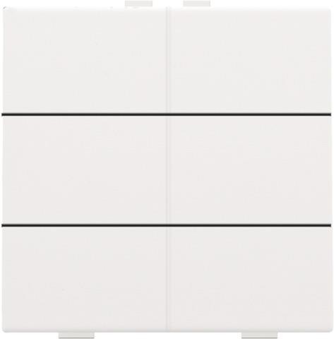 Bouton - poussoir sextuple pour Niko Home control White Steel