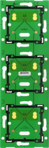 3 - fold vertical wall - mounted printed circuit board for Niko Home Control for use with connection