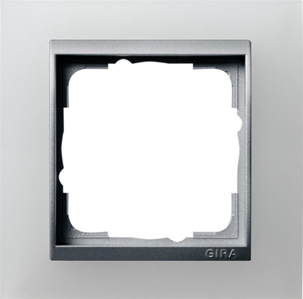 Cover frame 1 gang intermediate frame colour Aluminium Gira Event opaque White