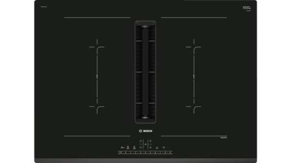 Table de cuisson Serie 6 Induction-ventilation intégrée 70cm, combiInduction, 4 zones (2 combi), Dir