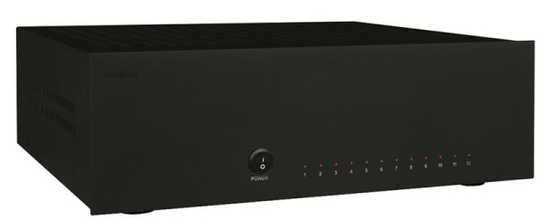 AMP1250, multichannel amplifier 12 x 50W, Black