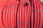 Protection tube with wire puller Red diameter 50mm roll of 25m