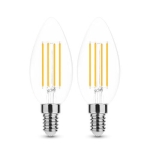 Lampe Smart lightting Led filament flamme C35 4W E14 360° 2700K (430 lumen) (2 pièces)