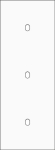 Drievoudige afdekplaat, verticaal 71mm centerafstand, voor drie enkelvoudige schakelfuncties, Niko T