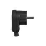 Dismountable angle plug Uni - Schuko. available in Black color.